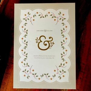 Archer & Olive B5 Vegan Leather Embroidered Notebook With White Dot Grid Pages